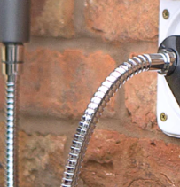 1,5 m langer silberner Duschschlauch