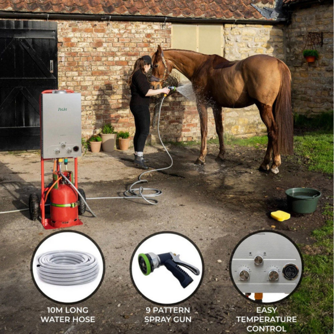PetJet Gas Horse Tragbare Warmwasserdusche | 18 l