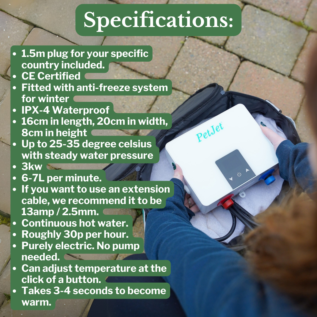 PetJet Plug In Warm Shower Mini™ - 3 kW